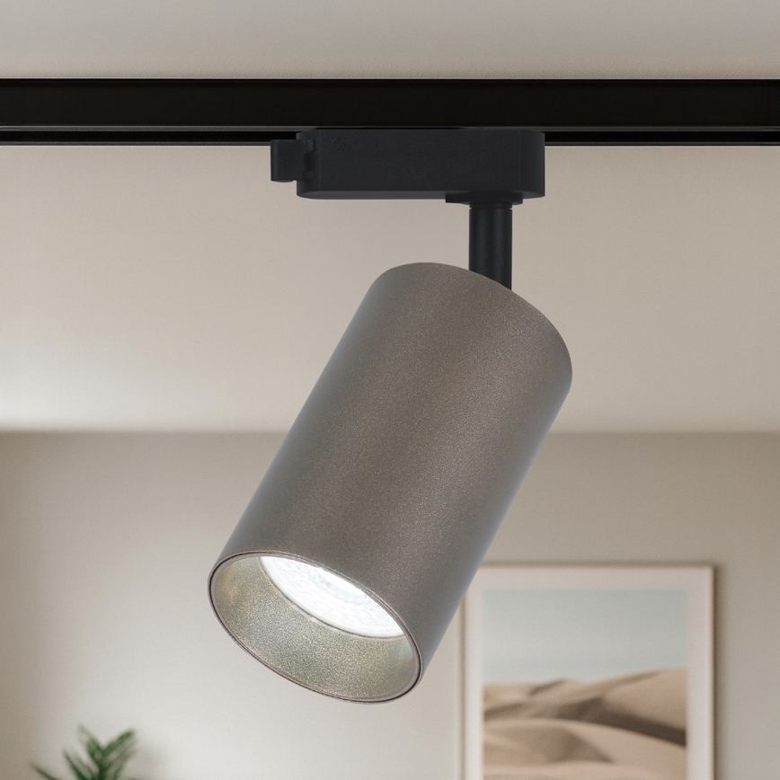 Kohdevalaisin 1-vaiheiseen kiskojärjestelmään PIPE 1xGU10/10W/230V ruskea