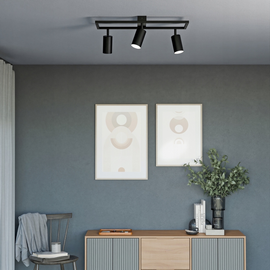 Kohdevalaisin 3xGU10/30W/230V musta