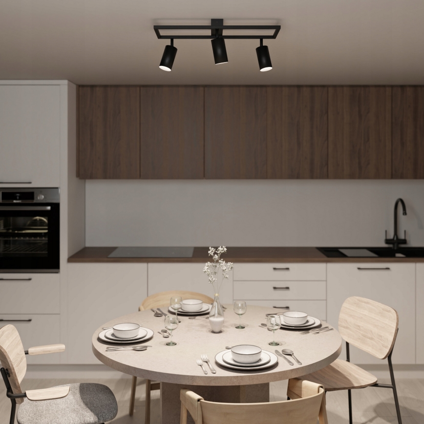 Kohdevalaisin 3xGU10/30W/230V musta