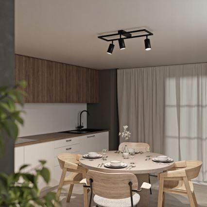 Kohdevalaisin 3xGU10/30W/230V musta