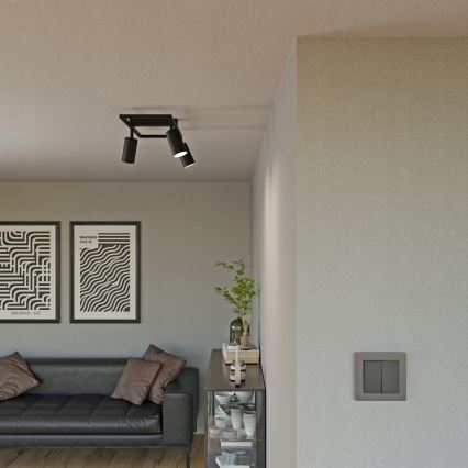 Kohdevalaisin 3xGU10/30W/230V musta