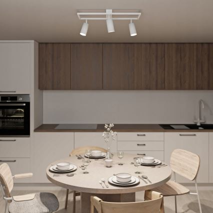 Kohdevalaisin 3xGU10/30W/230V valkoinen