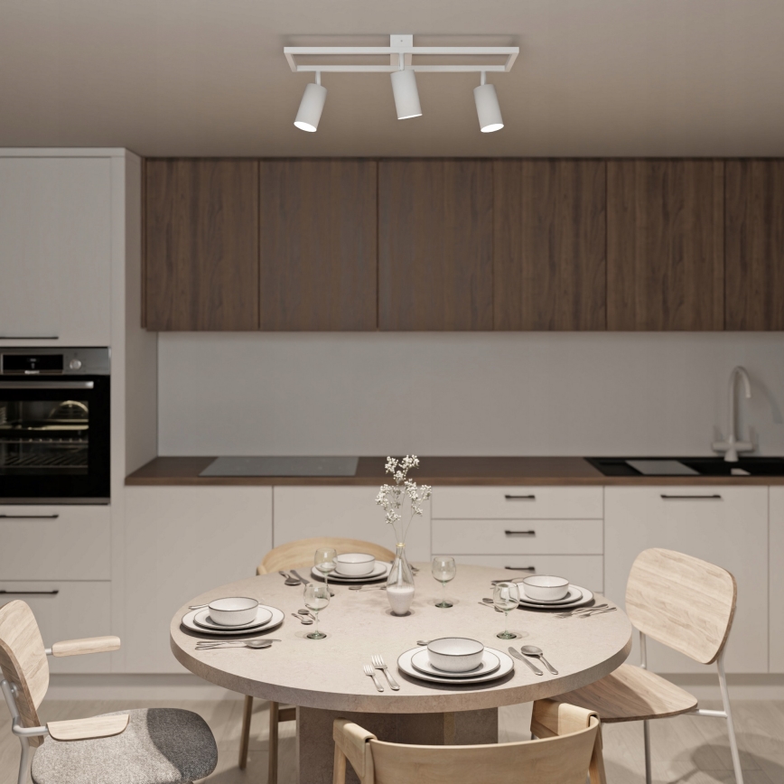 Kohdevalaisin 3xGU10/30W/230V valkoinen