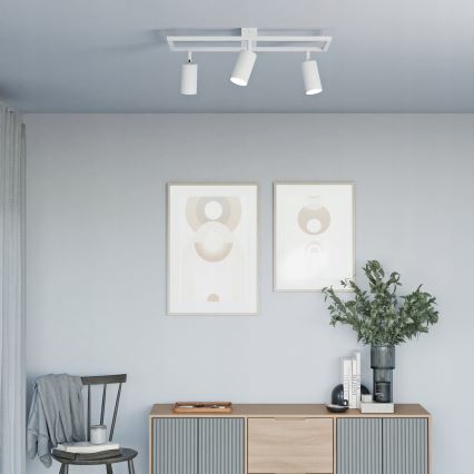 Kohdevalaisin 3xGU10/30W/230V valkoinen