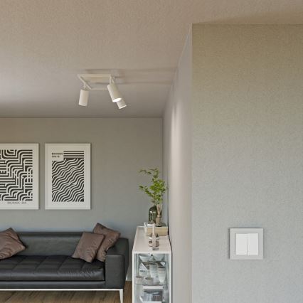 Kohdevalaisin 3xGU10/30W/230V valkoinen