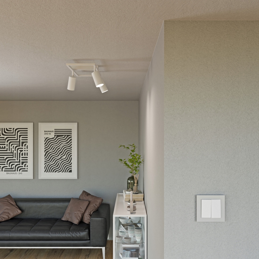 Kohdevalaisin 3xGU10/30W/230V valkoinen