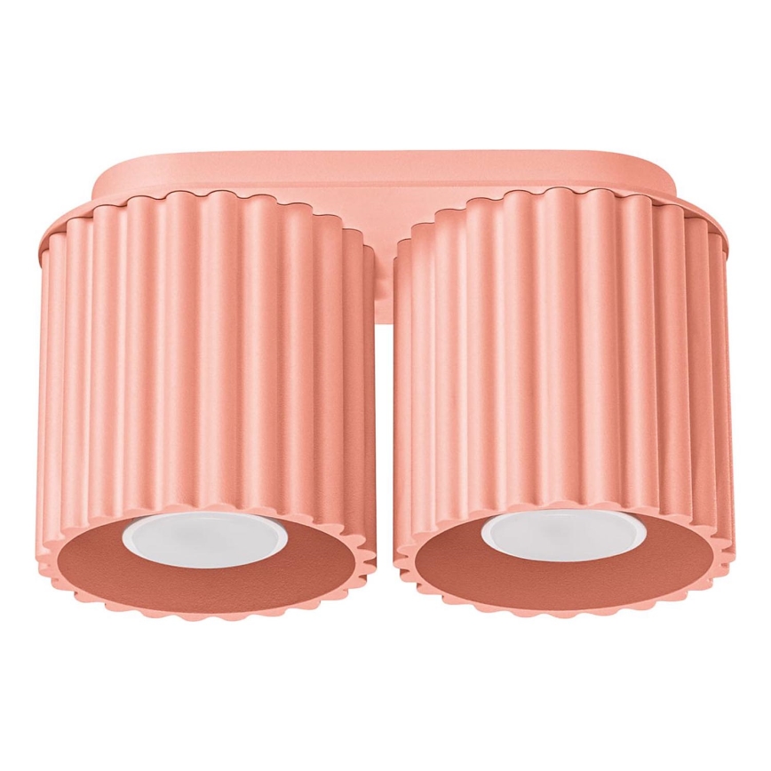 Kohdevalaisin AURA 2xGU10/10W/230V vaaleanpunainen