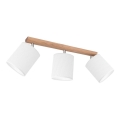 Kohdevalaisin BENITA 3xE27/25W/230V valkoinen/tammi
