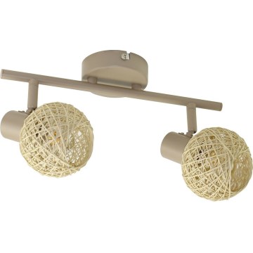 Kohdevalaisin DEX 2xE14/10W/230V beige/kerma