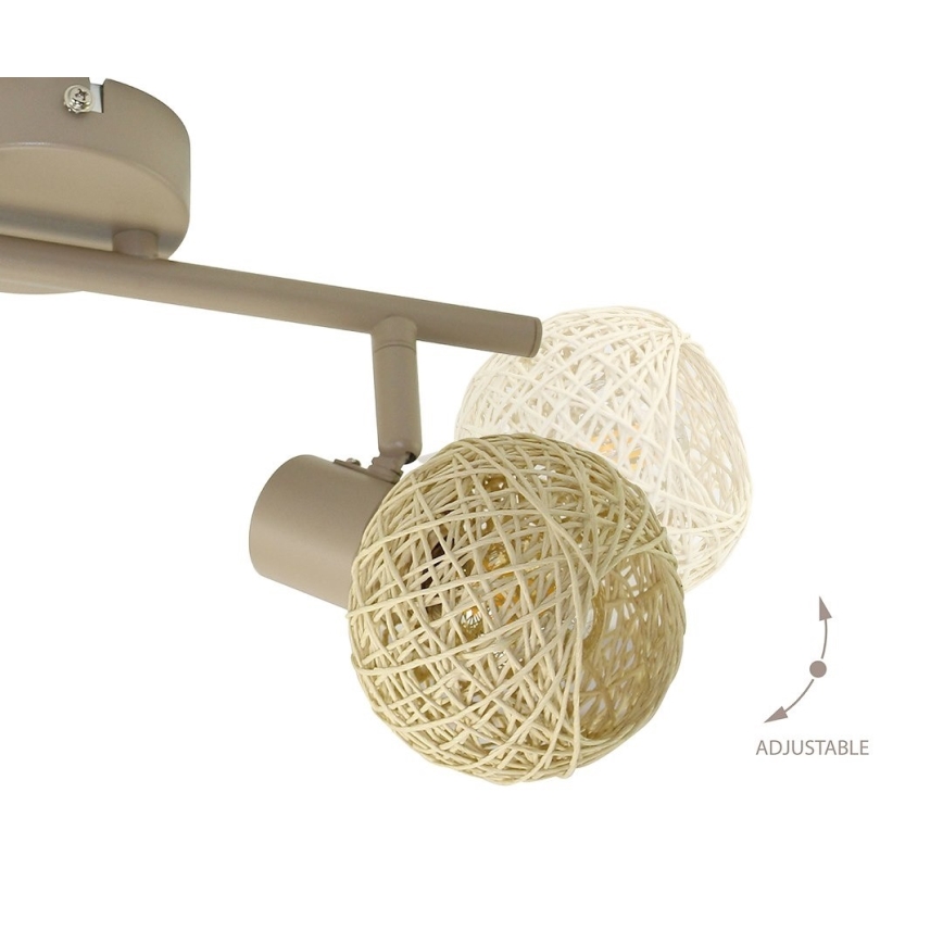 Kohdevalaisin DEX 2xE14/10W/230V beige/kerma