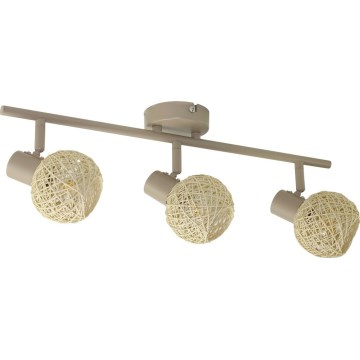 Kohdevalaisin DEX 3xE14/10W/230V beige/kerma