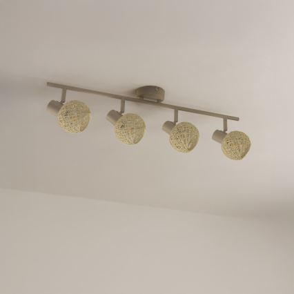 Kohdevalaisin DEX 4xE14/10W/230V beige/kerma
