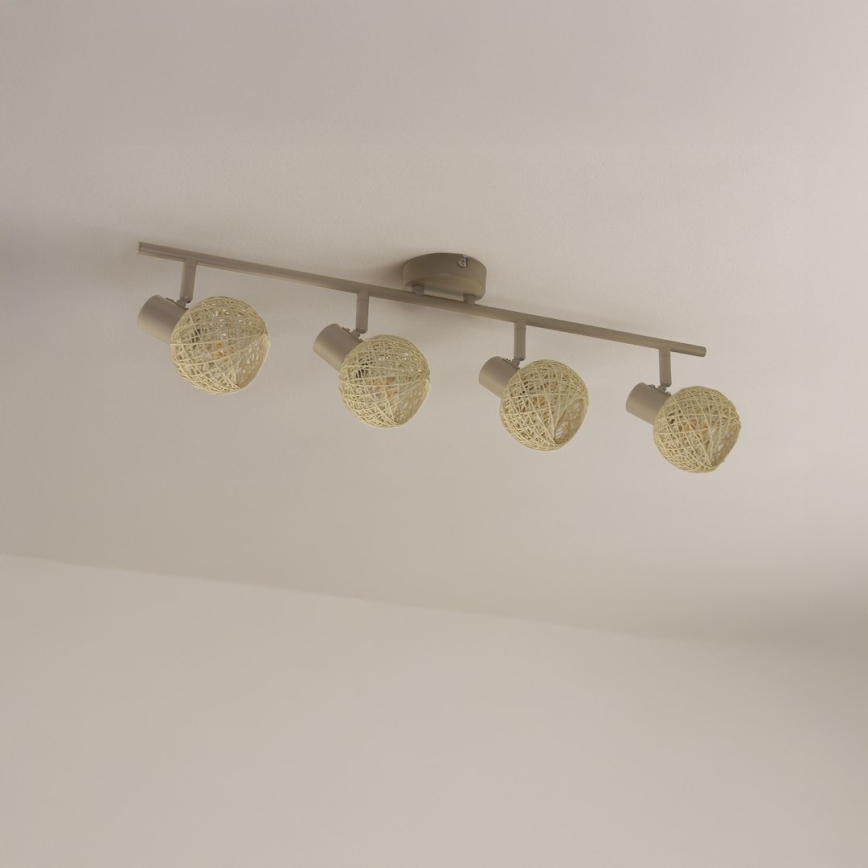 Kohdevalaisin DEX 4xE14/10W/230V beige/kerma