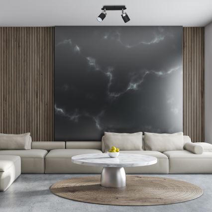 Kohdevalaisin JOKER 2xGU10/25W/230V musta/kiiltävä kromi