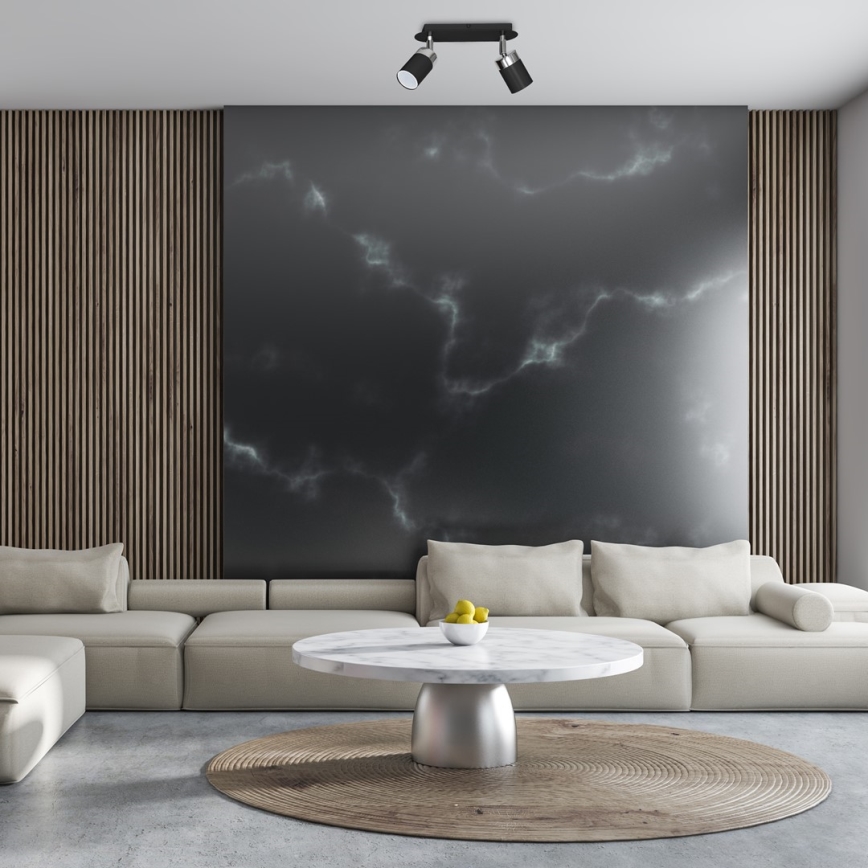 Kohdevalaisin JOKER 2xGU10/25W/230V musta/kiiltävä kromi