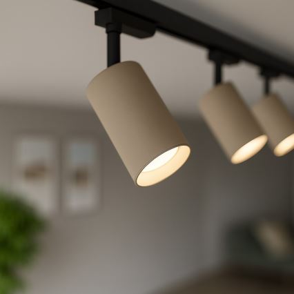 Kohdevalaisin PIPE 1-vaiheiseen kiskojärjestelmään 1xGU10/10W/230V beige