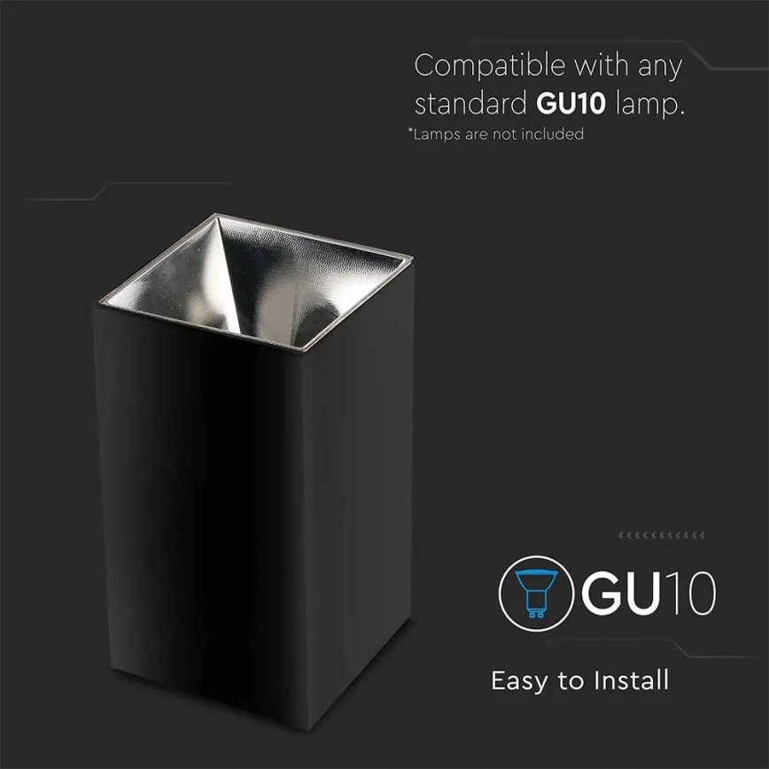 Kohdevalo 1xGU10/35W/230V musta/hopea