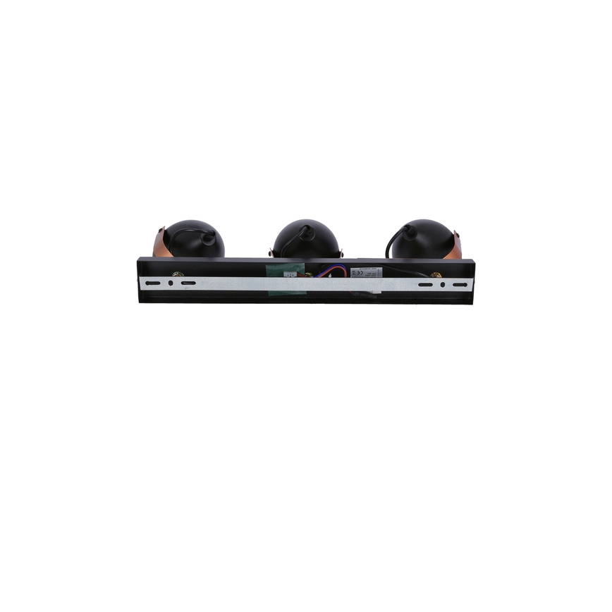 Kohdevalo ANICA 3xE14/40W/230V musta/kupari