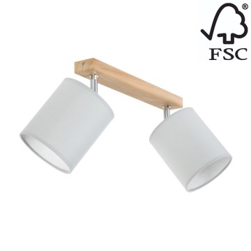 Kohdevalo APRILLIA 2xE27/25W/230V tammi harmaa - FSC-sertifioitu