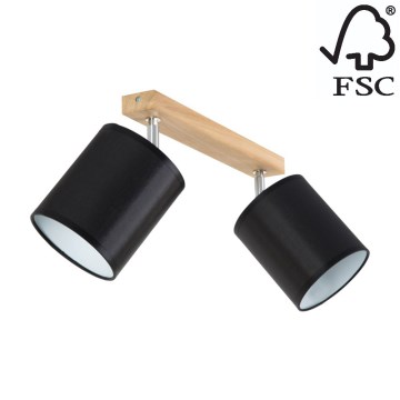 Kohdevalo APRILLIA 2xE27/25W/230V tammi musta - FSC-sertifioitu