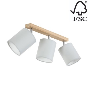 Kohdevalo APRILLIA 3xE27/25W/230V tammi harmaa - FSC-sertifioitu