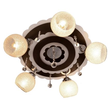 Kohdevalo ARONA 5xE27/15W/230V+LED musta