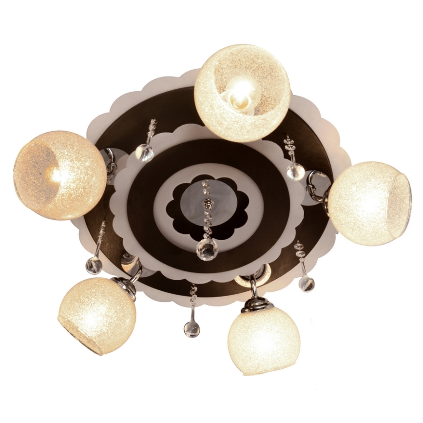 Kohdevalo ARONA 5xE27/15W/230V+LED musta