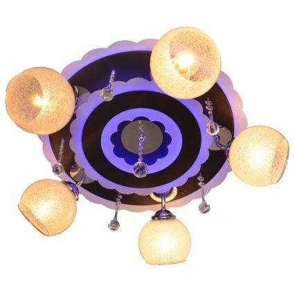 Kohdevalo ARONA 5xE27/15W/230V+LED musta