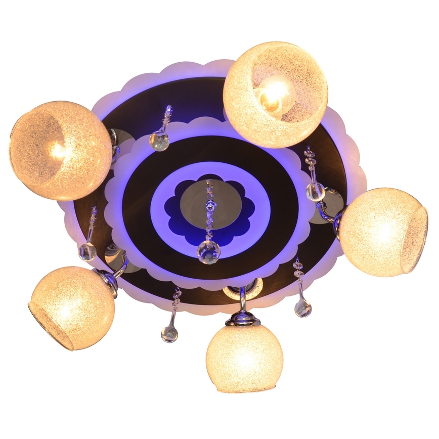 Kohdevalo ARONA 5xE27/15W/230V+LED musta