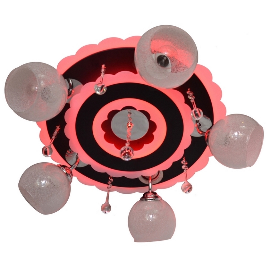 Kohdevalo ARONA 5xE27/15W/230V+LED musta