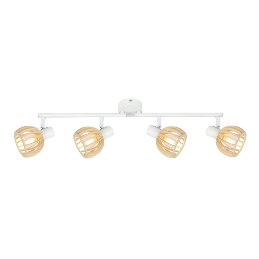 Kohdevalo ATARRI 4xE14/25W/230V valkoinen/beige
