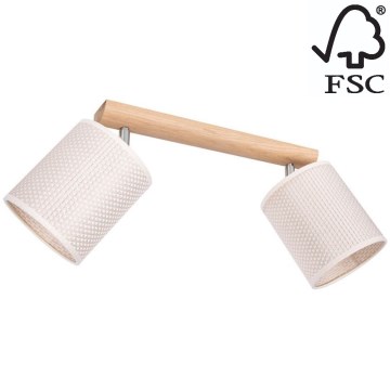 Kohdevalo BENITA 2xE27/25W/230V kerma/tammi – FSC sertifioitu