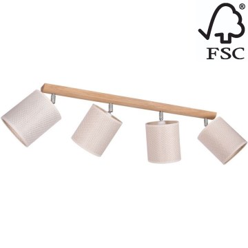 Kohdevalo BENITA 4xE27/25W/230V kerma/tammi – FSC sertifioitu