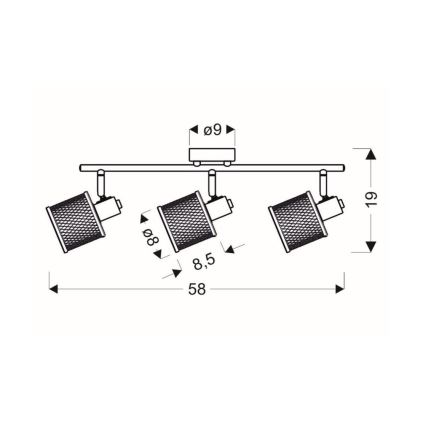 Kohdevalo CANABERA 3xE14/40W/230V