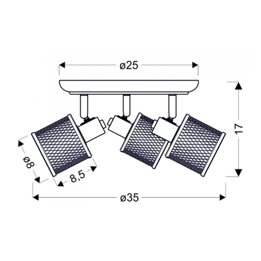 Kohdevalo CANABERA 3xE14/40W/230V