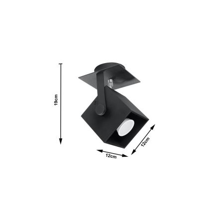 Kohdevalo CEDRA 1 1xGU10/40W/230V musta