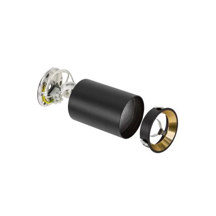 Kohdevalo CHLOE 1xGU10/35W/230V pyöreä musta/kultainen
