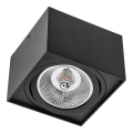 Kohdevalo CHLOE AR111 1xGU10/50W/230V kulmikas musta