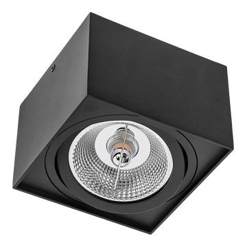 Kohdevalo CHLOE AR111 1xGU10/50W/230V kulmikas musta
