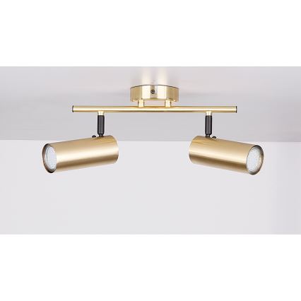Kohdevalo COLLY 2xGU10/15W/230V kulta