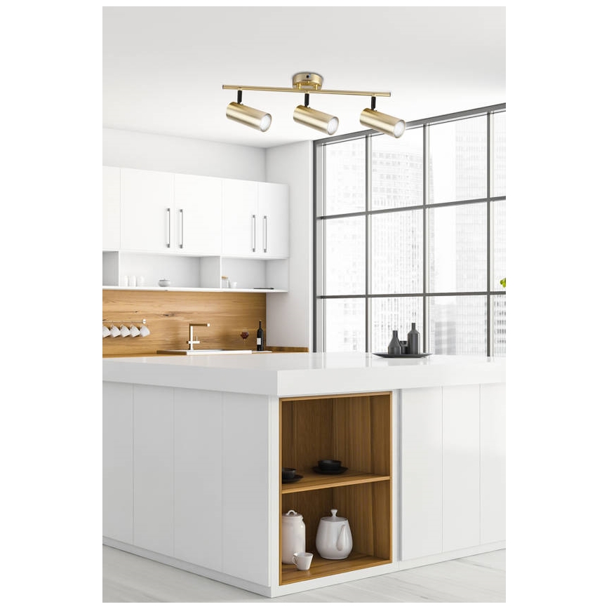 Kohdevalo COLLY 3xGU10/15W/230V kulta
