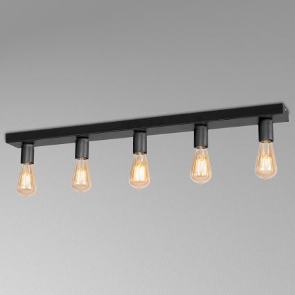Kohdevalo FILO 5xE27/60W/230V musta