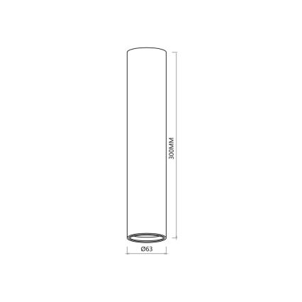 Kohdevalo GENESIS 1xGU10/8W/230V 30 cm musta