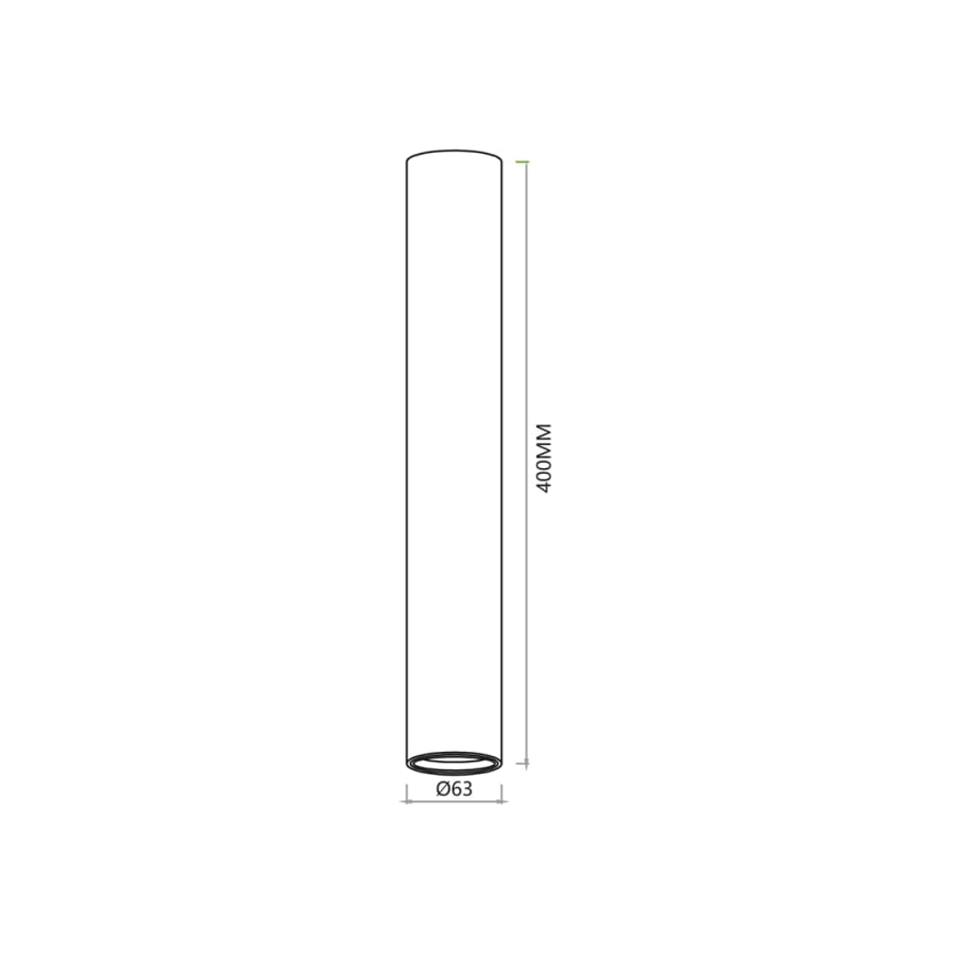 Kohdevalo GENESIS 1xGU10/8W/230V 40 cm musta