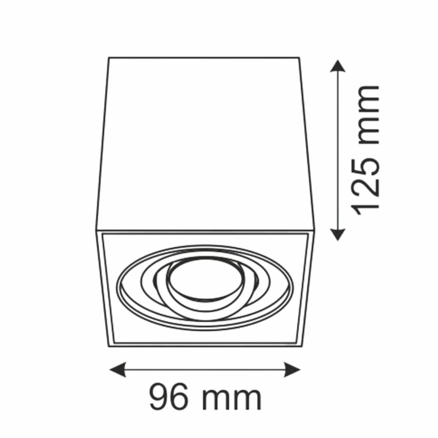 Kohdevalo HADAR Q1 1xGU10/10W/230V musta