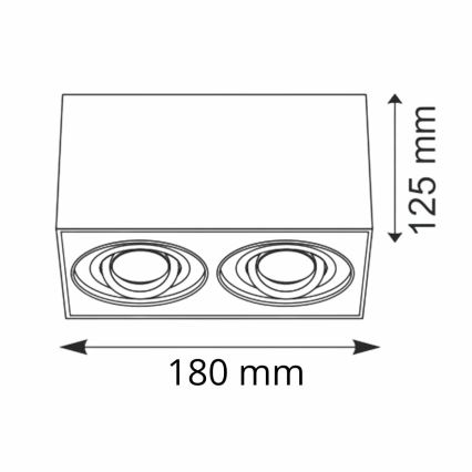 Kohdevalo HADAR Q2 2xGU10/10W/230V musta