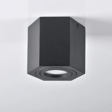 Kohdevalo HEXAGON 1xGU10/10W/230V musta