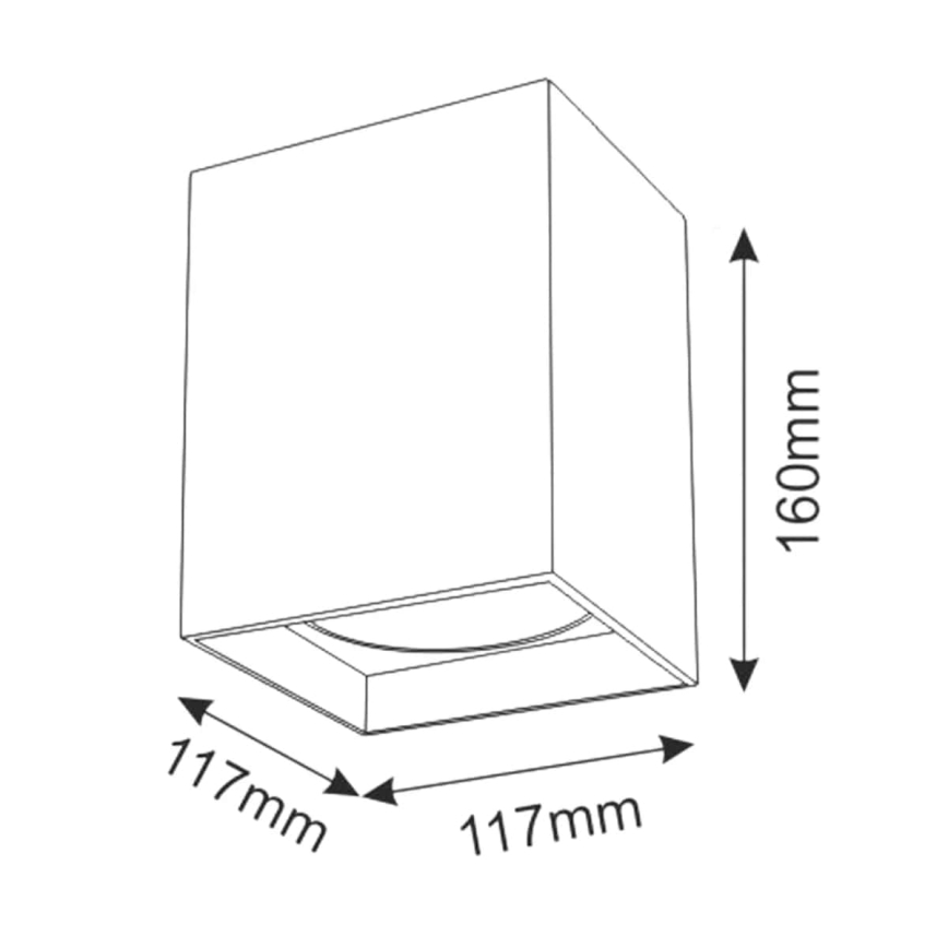 Kohdevalo JUPITER 1xE27/20W/230V 11,7x11,7 cm musta