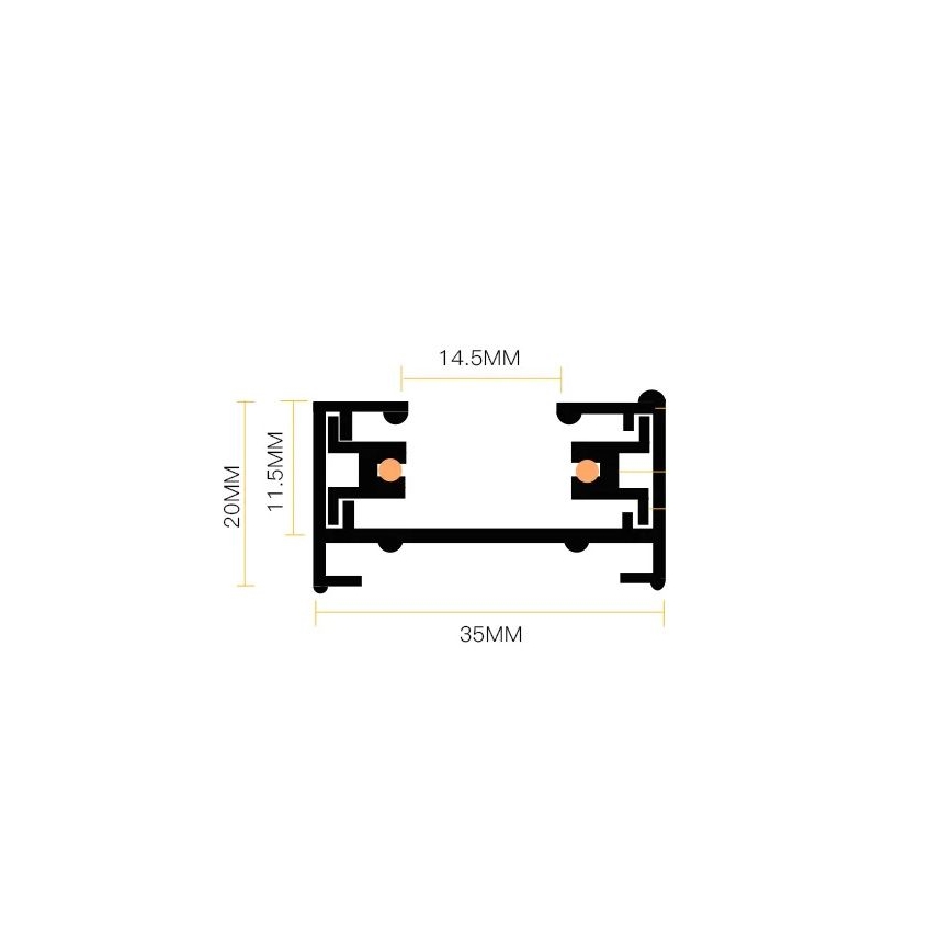 Kohdevalo kiskojärjestelmään 4xGU10/25W/230V musta