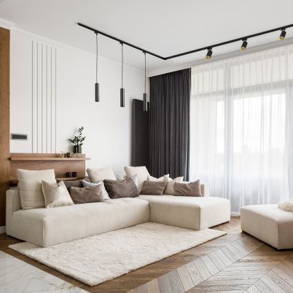 Kohdevalo kiskojärjestelmään MARIBEL 3xGU10/10W/230V +1 m kisko systeemi musta
